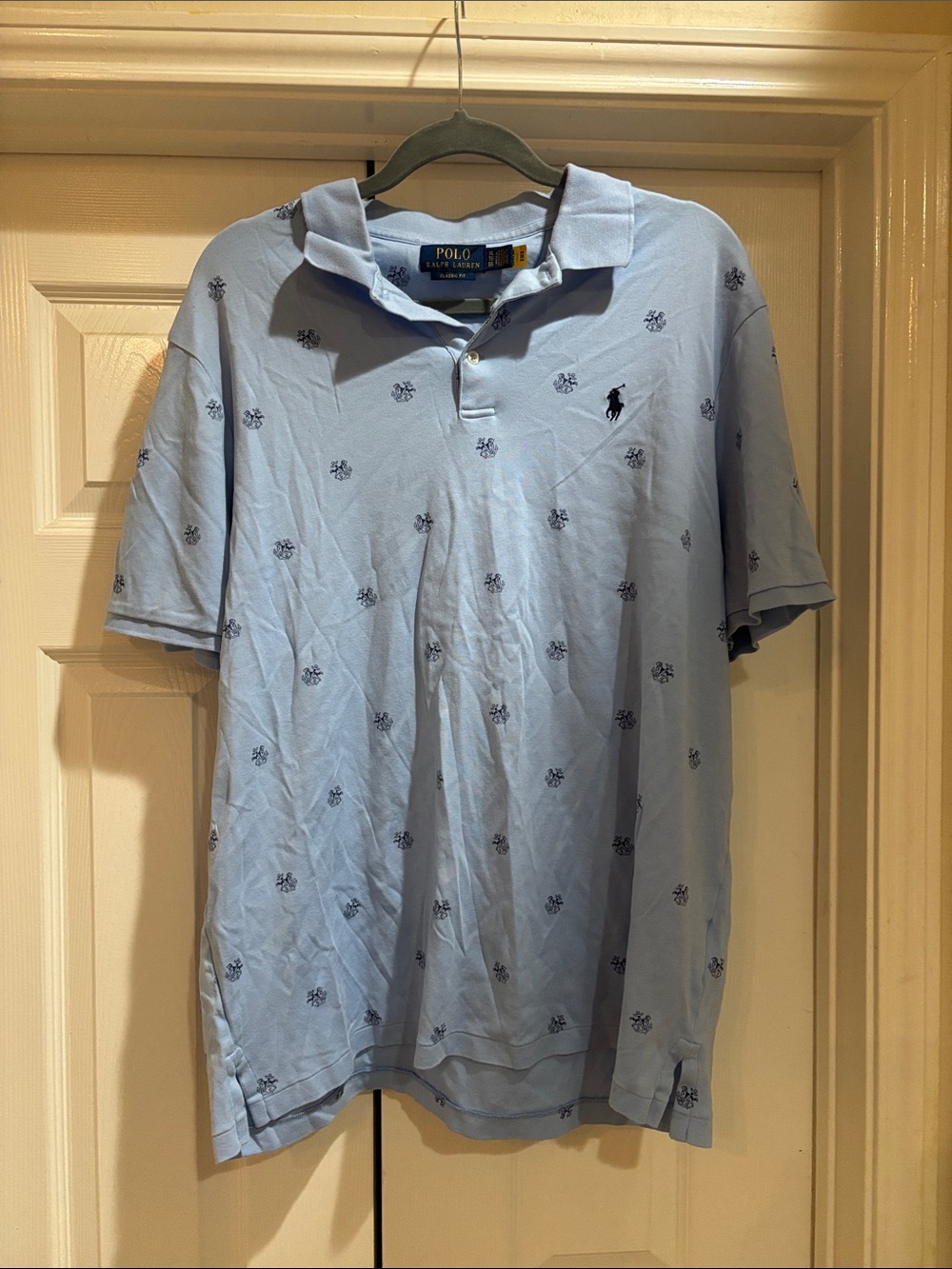Polo by Ralph Lauren Light Blue Short-Sleeve Polo with Navy Pony